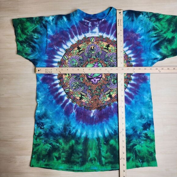 Vintage 2000 Liquid Blue Grateful Dead Tie Dye Double Sided Shirt Celtic Large - Picture 6 of 8